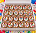 🎂 KUKIZ Birthday Cookie Box – 24 Mini Cookies 🎉