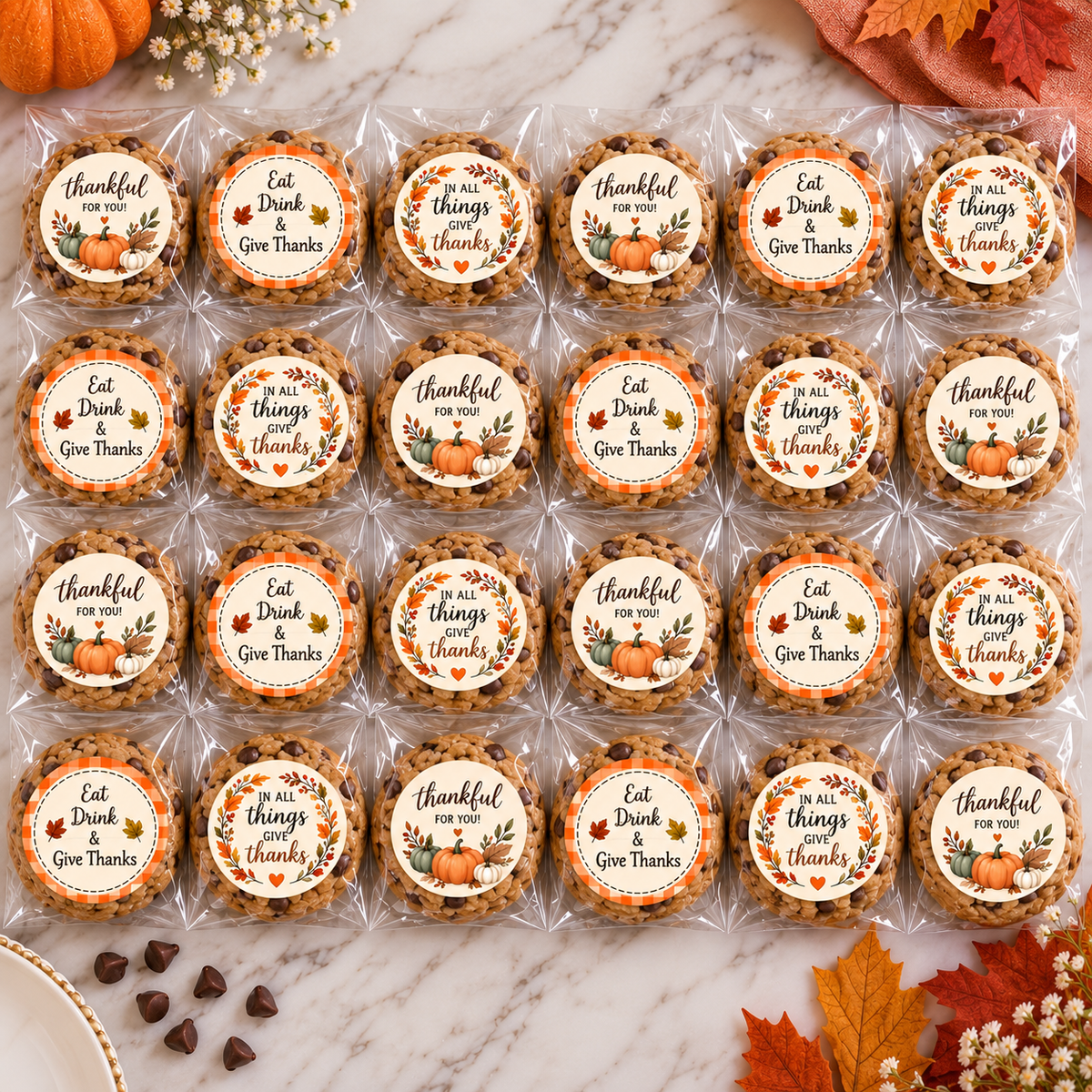 KUKIZ Thanksgiving Cookies 🍂🦃

24 Mini Classic Chocolate Chip Cookies | 3 oz Each 🍪